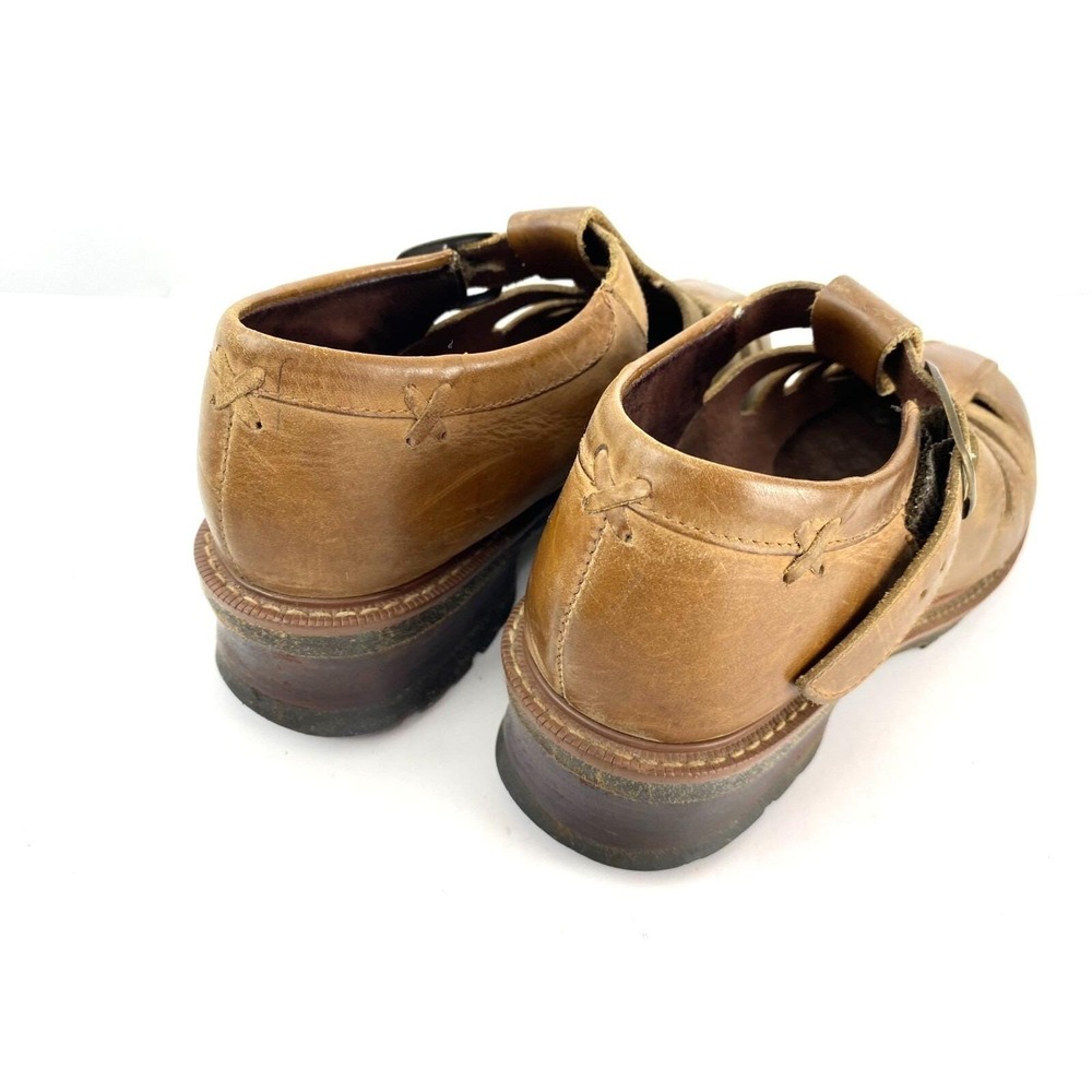 90s Skechers Nubuck Leather Loafers Womens 9.5 B Brown Flats Original Footwear - Picture 10 of 11